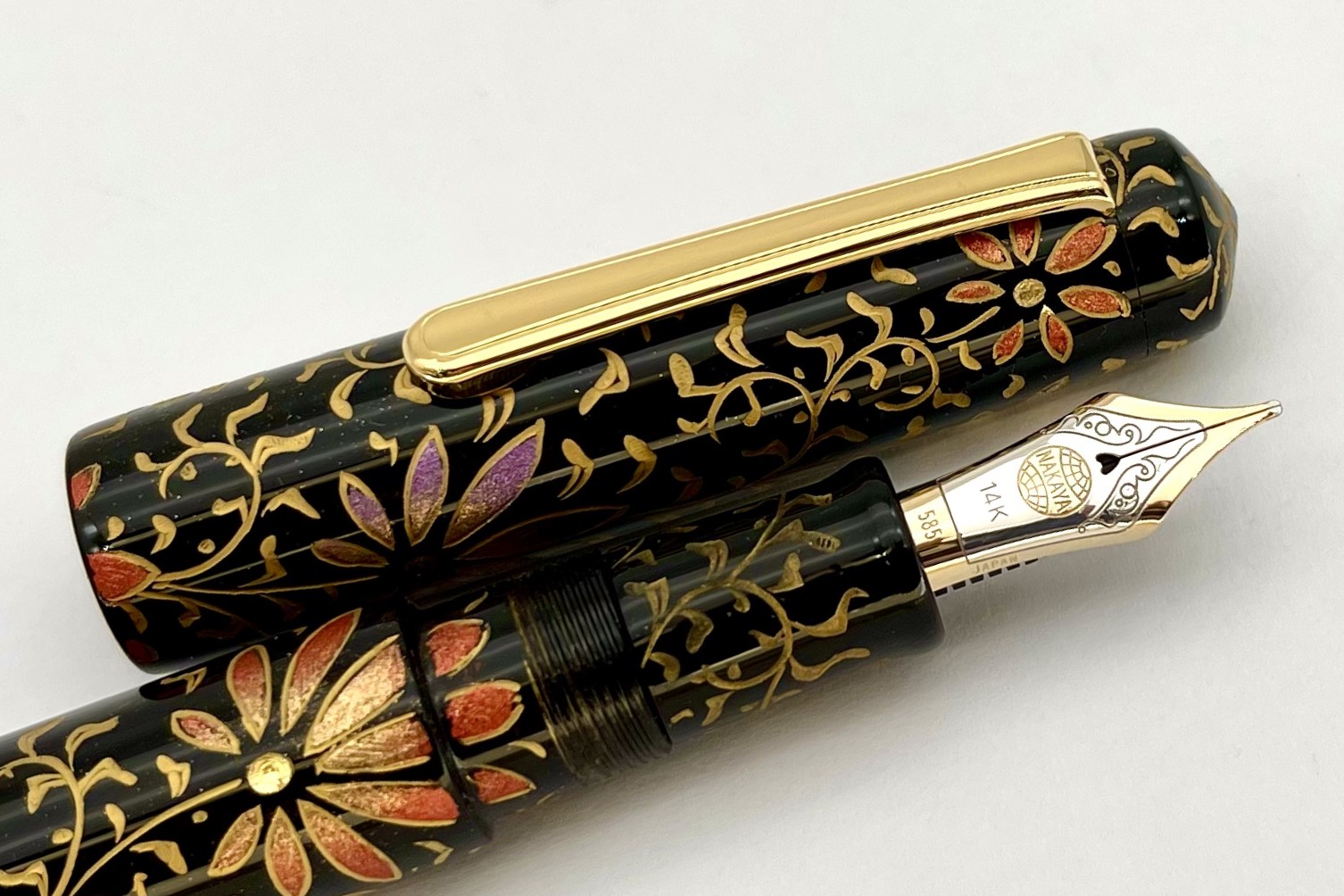 NakayaPiccoloLongWriterChinkinPalmetBlackColorfulLines3FP_J